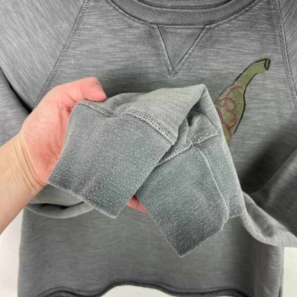Anthropologie Saturday Sunday Lets Go Bananas Sweatshirt Grey Size XS Crew Neck - Picture 5 of 14